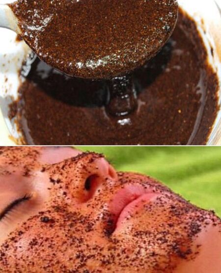 Plum mask with coffee beams
